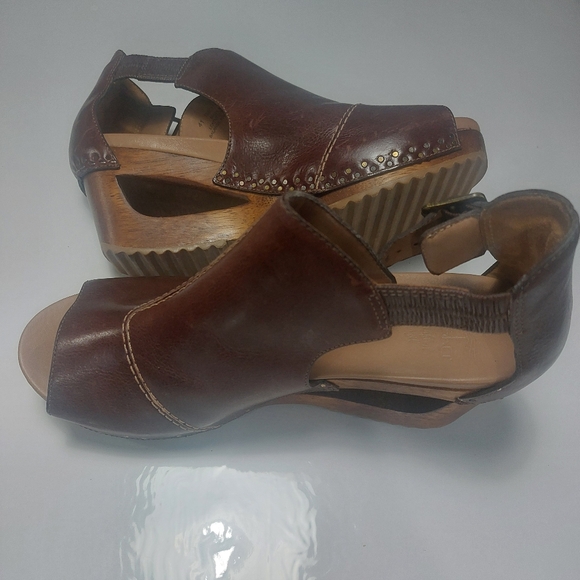 Dansko Brazilian Brown Leather Ankle Straps Women's Sandals Size 41 - Picture 15 of 16
